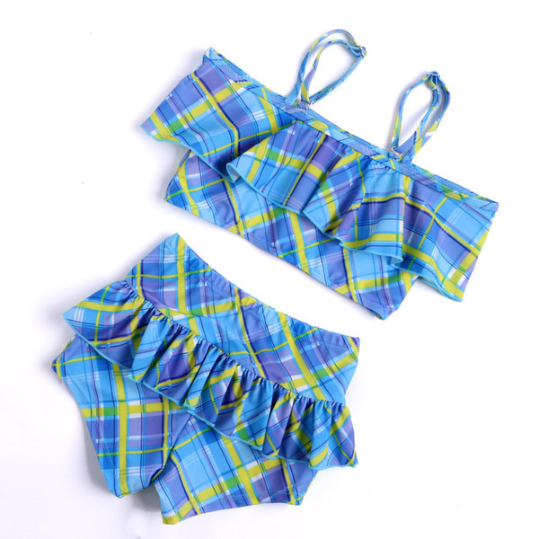 Laste kaheosaline rihmadega ujumistrikoo tüdrukutele