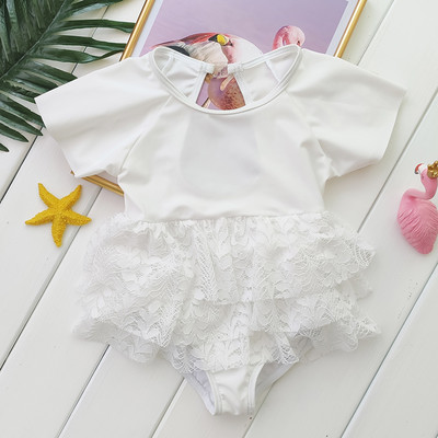 Dječja haljina u obliku kupaćeg kostima s čipkom za djevojčice