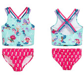 Kaheosaline laste ujumistrikoo koos aplikatsioonidega