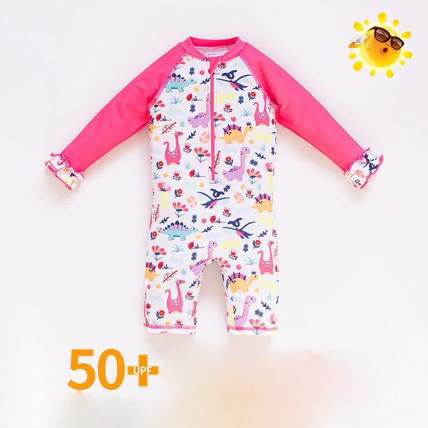 Moodne pikkade varrukatega ujumistrikoo tüdrukutele