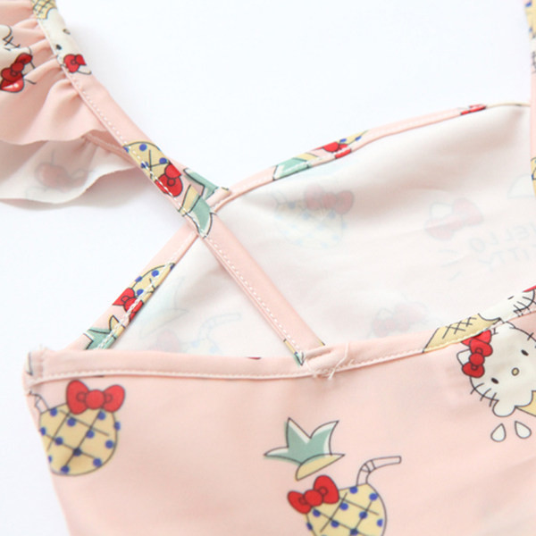 Laste kaheosaline roosa ujumistrikoo tüdrukutele