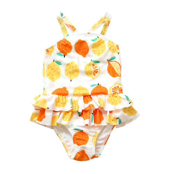 Rihmade ja värvilise mustriga laste ujumistrikoo