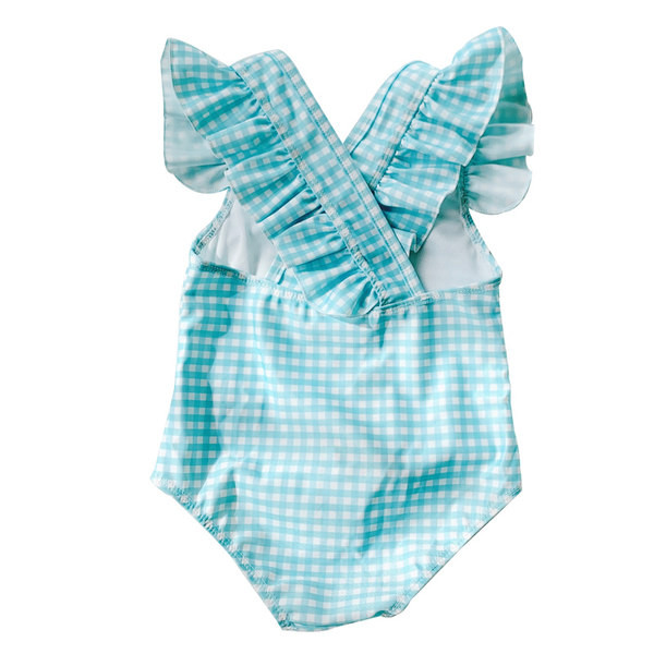 Ruuduline või triibuline lastekostüüm tüdrukutele – terve mudel