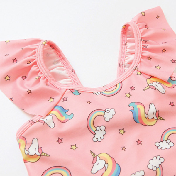 Kahes värvitoonis värvimustriga laste ujumistrikoo