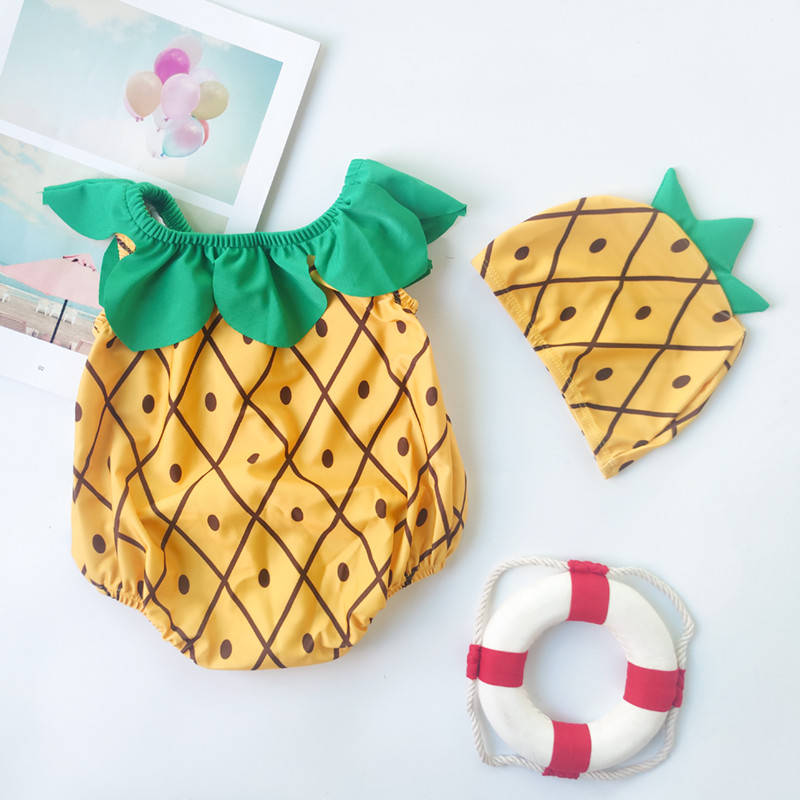 3D-elemendiga laste täisujumistrikoo tüdrukutele