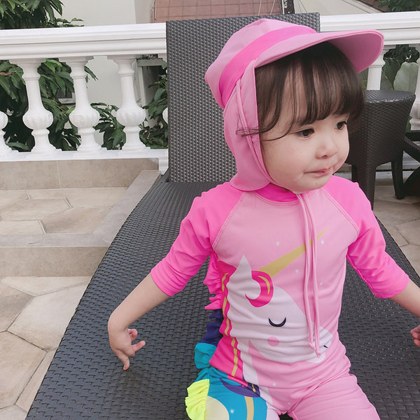 Laste täielik ujumistrikoo pikkade varrukatega ja lukuga