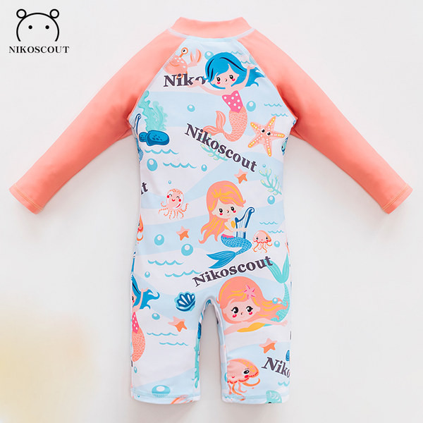 Цял банки костюм с дълъг ръкав и апликация за момичета