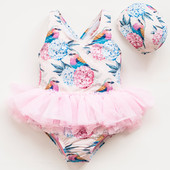 Krāsains peldkostīms ar tillu meitenēm