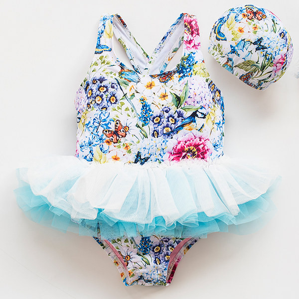 Krāsains peldkostīms ar tillu meitenēm