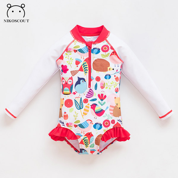 Uut mudelit pikkade varrukatega laste täisujumistrikoo