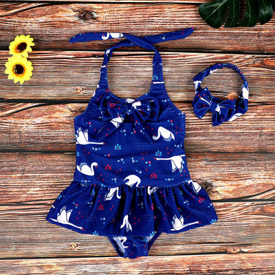 Dječji kupaći kostim s trakom-za djevojčice