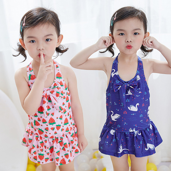 Dječji kupaći kostim s trakom-za djevojčice