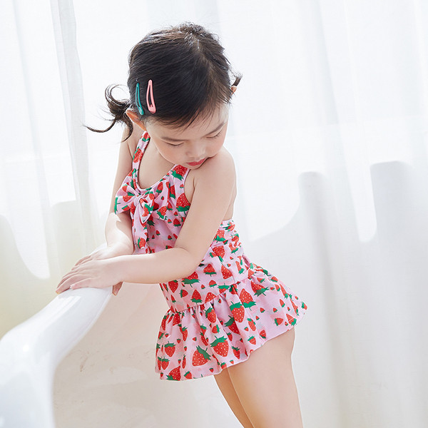 Dječji kupaći kostim s trakom-za djevojčice