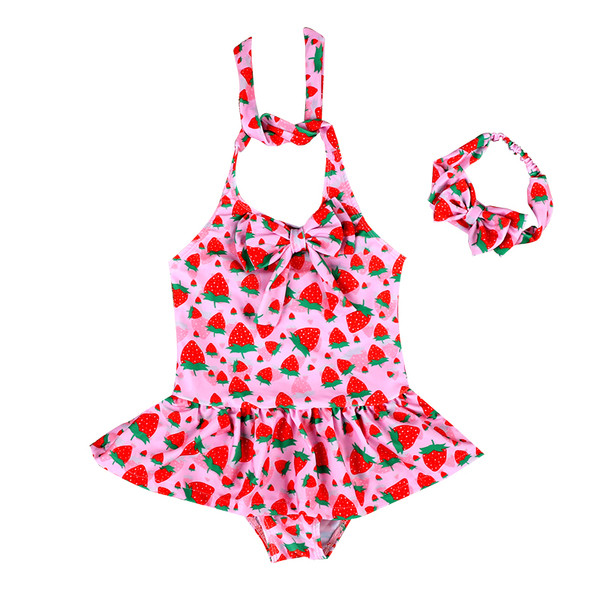 Dječji kupaći kostim s trakom-za djevojčice