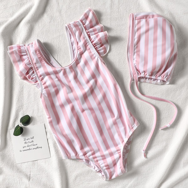 Dječji cijeli kupaći kostim s križnim naramenicama za djevojčice