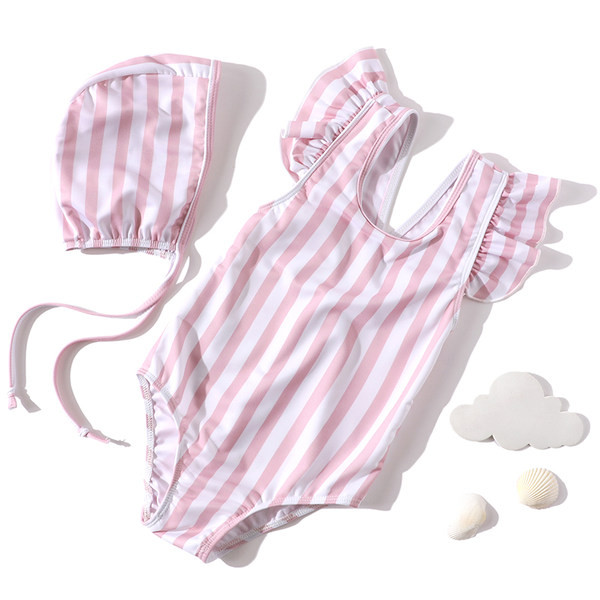 Dječji cijeli kupaći kostim s križnim naramenicama za djevojčice
