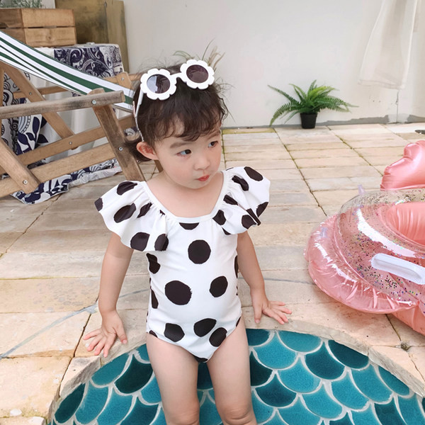 Valge rihmadega laste ujumistrikoo