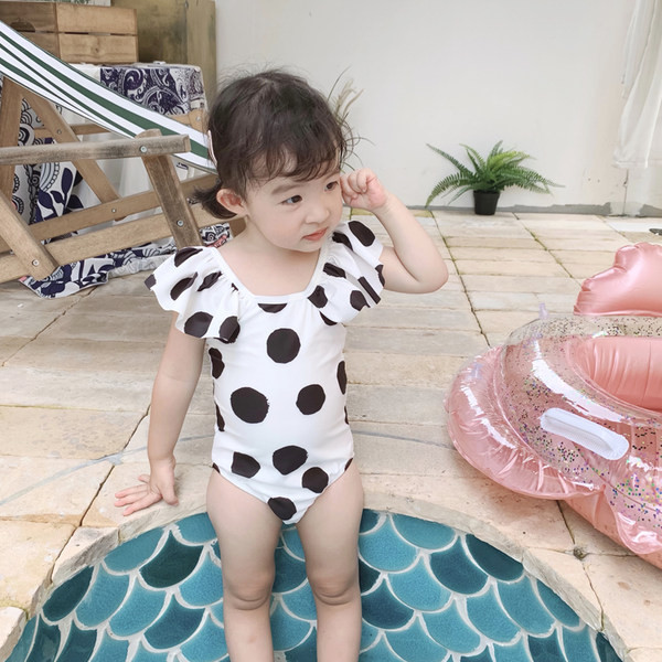 Valge rihmadega laste ujumistrikoo