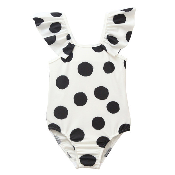 Valge rihmadega laste ujumistrikoo