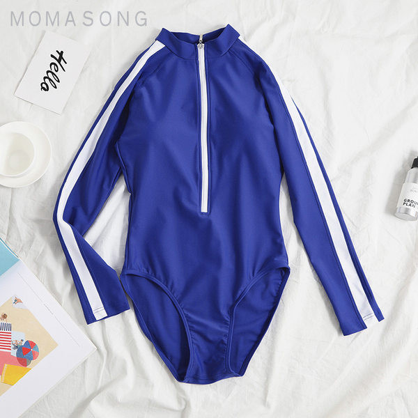 Dječji cijeli kupaći kostim s dugim rukavima i patentnim zatvaračem koji se brzo suši