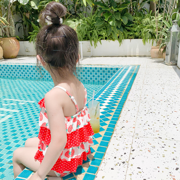 Παιδικό ολόσωμο μαγιό με λεπτούς ιμάντες