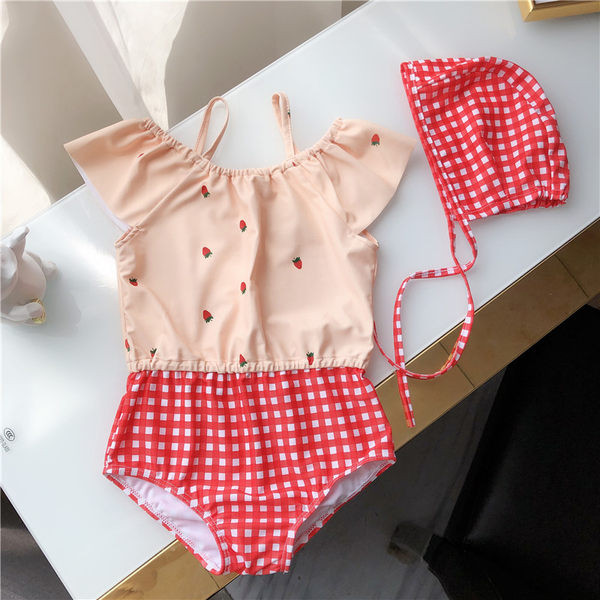 Laste täisujumistrikoo aplikatsiooni ja õhukeste rihmadega