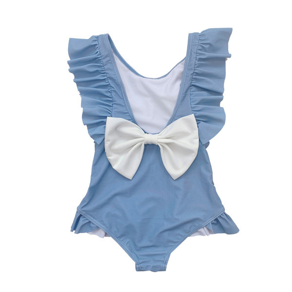 Dječji cijeli kupaći kostim s trakom i kovrčama