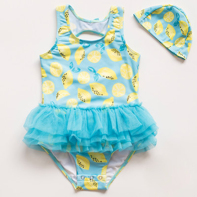 Cijeli dječji kupaći kostim s tilom za djevojčice