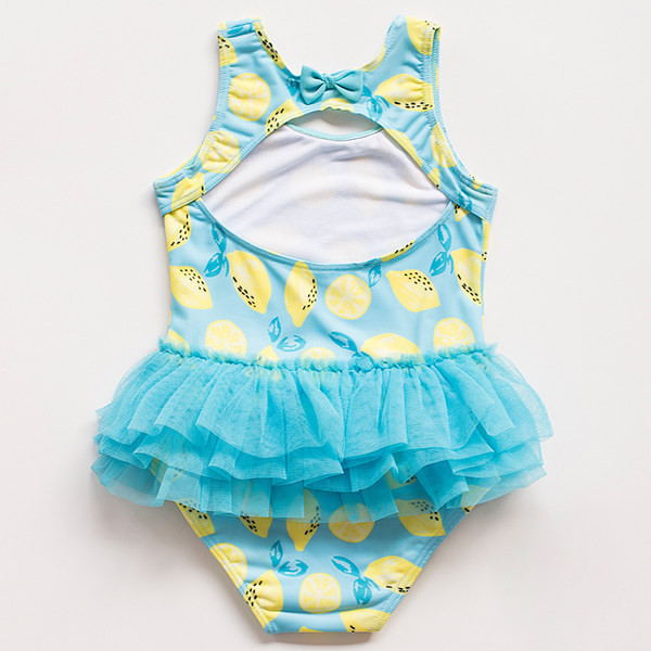 Cijeli dječji kupaći kostim s tilom za djevojčice