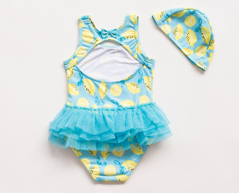 Cijeli dječji kupaći kostim s tilom za djevojčice