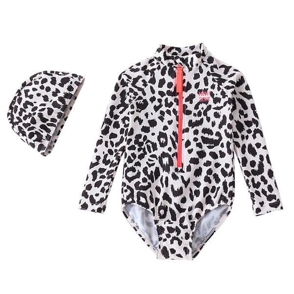 Päikesekaitsega laste ujumistrikoo pikkade varrukatega