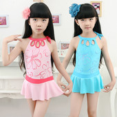 Dječji cijeli kupaći kostim s aplikacijom u dvije boje za djevojčice