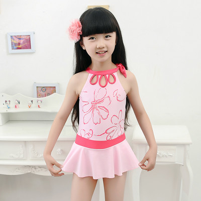 Dječji cijeli kupaći kostim s aplikacijom u dvije boje za djevojčice