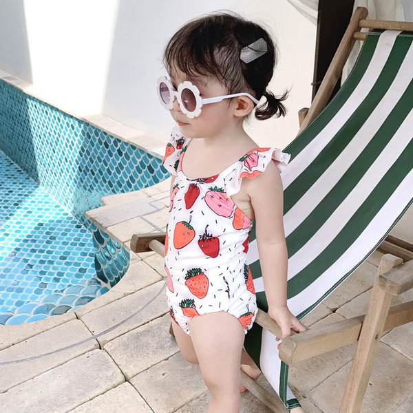 Dječji kupaći kostim s aplikacijom - za djevojčice