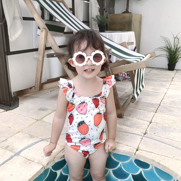 Dječji kupaći kostim s aplikacijom - za djevojčice