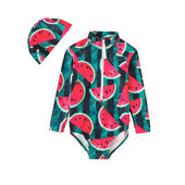 Dječji kupaći kostim za sunčanje s dugim rukavima i patentnim zatvaračem