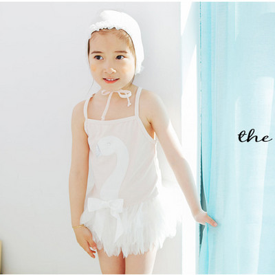 Dječji cijeli kupaći kostim s aplikacijom i trakom za djevojčice