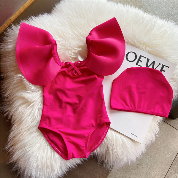 Dječji cijeli kupaći kostim s golim leđima i vezicama