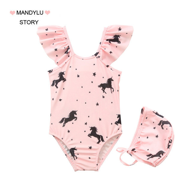 Roosa laste täisujumistrikoo tüdrukutele