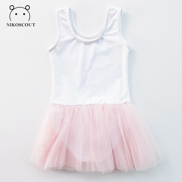 Moderni dječji cijeli kupaći kostim s tilom za djevojčice