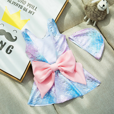 Dječji cijeli kupaći kostim s golim leđima i trakom