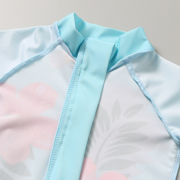 Dječji kupaći kostim s cvjetnim uzorkom i patentnim zatvaračem