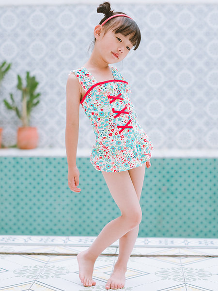 Cijeli kupaći kostim s cvjetnim uzorkom za djevojčice