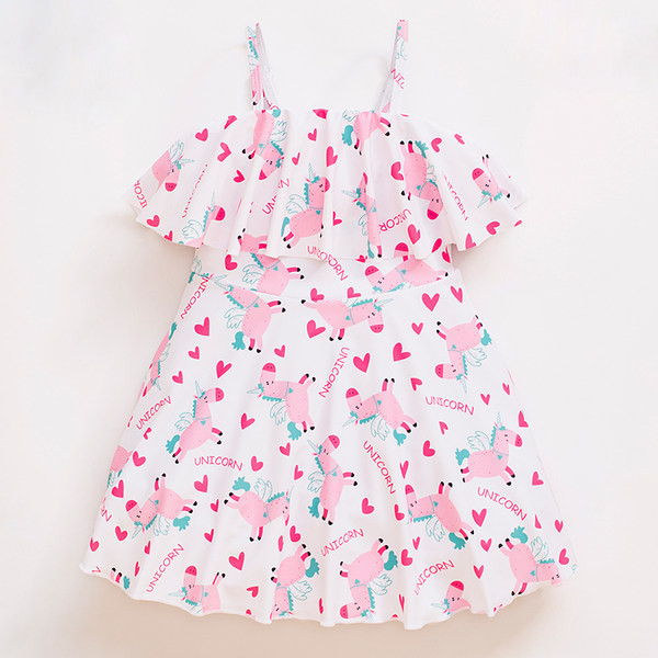 Moderan dječji kupaći kostim za djevojčice s printom