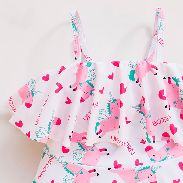 Moderan dječji kupaći kostim za djevojčice s printom