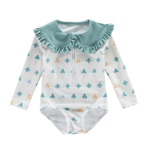 Dječji cijeli kupaći kostim s dugim rukavima i patentnim zatvaračem