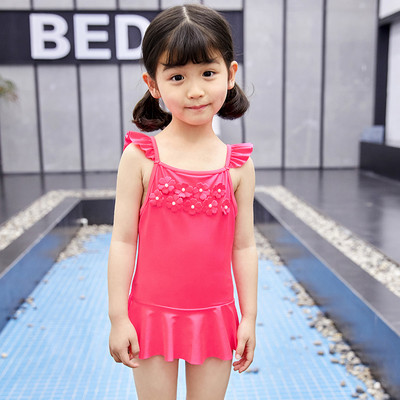 Laste täisujumistrikoo 3D lilledega