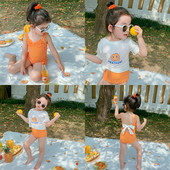 Dječji puni karirani kupaći kostim za djevojčice