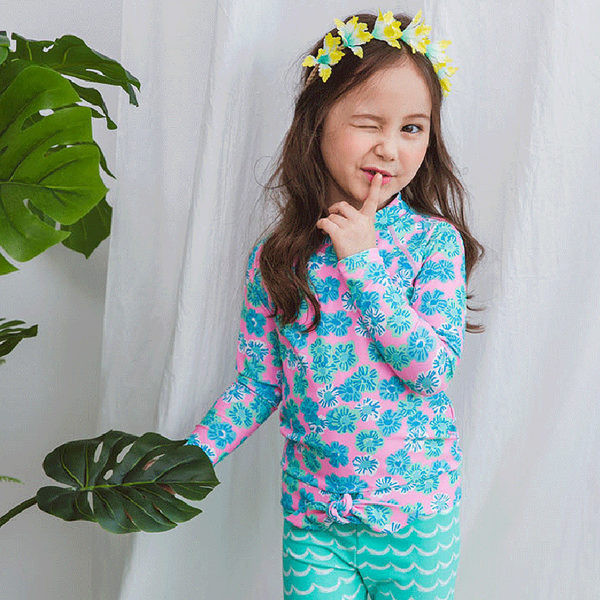 Детски слънцезащитен бански с дълъг ръкав