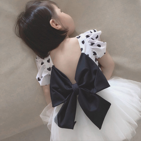 Dječji kupaći kostim s trakom na leđima za djevojčice